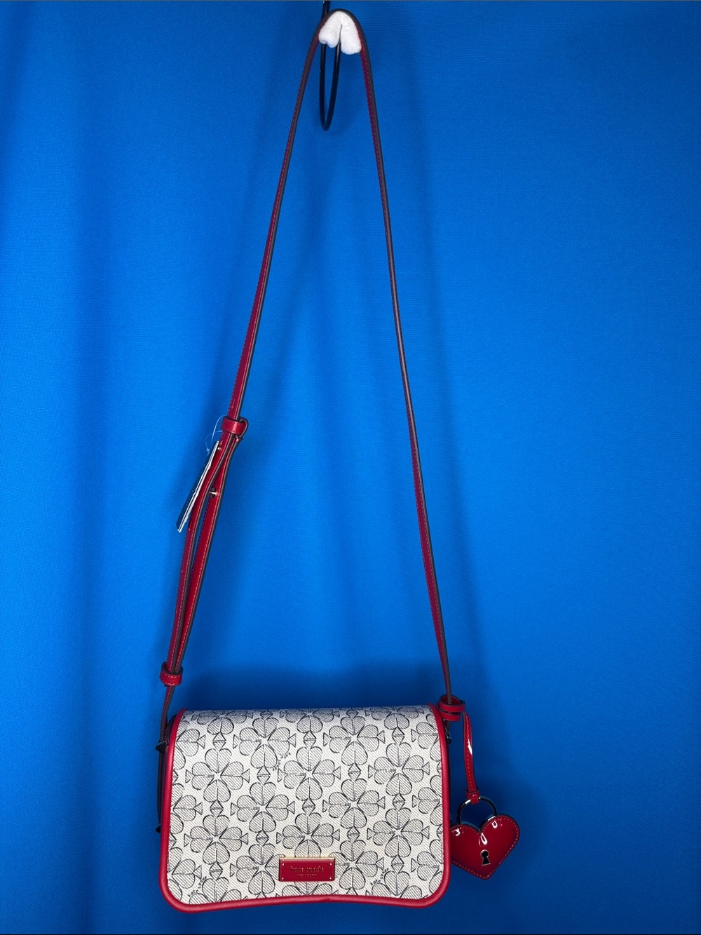 NEW ~ NWT $348.00 KATE SPADE ♠️ NEW YORK LIV SPADE FLOWER FLAP CROSSBODY BAG